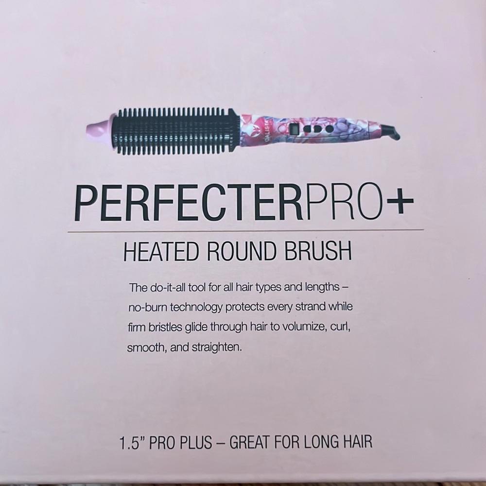 NEW Calista Perfecter Pro Heated Round Styling Brush Long Hair 1.5"